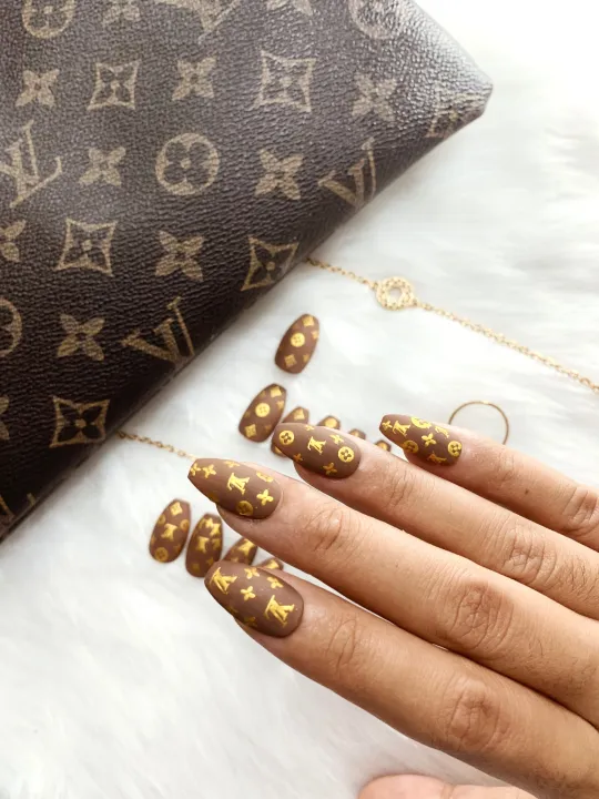 louis vuitton glue on nails