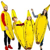 Funny banana cos costume show parent-child costume Halloween banana couple costume carnival fruit costume toys