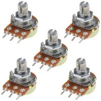 5PCS 15mm WH148 Linear Potentiometer 100K-1M Ohm Variable Resistors Single Turn Rotary Carbon Film Potentiometers 3Pin