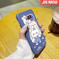 JIUMOO เคสปลอกสำหรับ Samsung S8 S8พลัสเคสการ์ตูนกระต่ายน่ารักบางสวยงามเคสโทรศัพท์ดีไซน์ใหม่บางปกป้องขอบสี่เหลี่ยมเคสนิ่มเคสปลอกซิลิโคนกันกระแทก