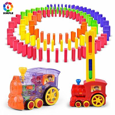 ของเล่น ชุดรถไฟโดมิโน สำหรับเด็ก อายุ 3-7 ปี Domino Train