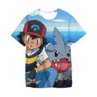 T-Shirt Japanese Anime Cartoon Fun Short Sleeve Shirt Boys Girls Street Fashion Harajuku Childrens Tops