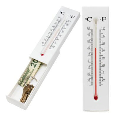 Veli Shy กล่องกุญแจแขวนผนังแบบเก๋ไก๋,รูปทรงของเครื่องวัดอุณหภูมิในร่มบ้านสำนักงานห้องตู้เซฟลับของมีค่าที่เก็บของ