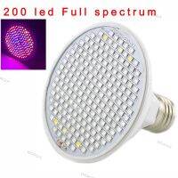 13W 200LED Plant Grow Light Lamp UV IR Full Spectrum Growing Bulbs Hydro for Flower Vegs Indoor Greenhouse Growbox E27 WDAGTH