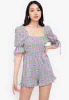 Zalora Basics-Playsuit Shirred Bodice