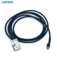 LEEWA Car 3.5mm Female To AUX-IN Audio Wire Cable Adapter for Audi A4 A3 A6 TT A8 S4 Extension Plug Wiring CA5802