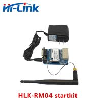 【Free-delivery】 Aflatoon Electronics จัดส่งฟรี HLK-RM04 Uart พอร์ตอนุกรมอีเธอร์เน็ต WiFi โมดูลไร้สายที่มีคณะกรรมการอะแดปเตอร์ชุดพัฒนา