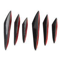 6Pcs Universal Black Gloss อุปกรณ์จัดแต่งทรงผมรถยนต์ Auto กันชนหน้า Lip Rubber Fin Splitter สปอยเลอร์ Canard Valence Body Sticker