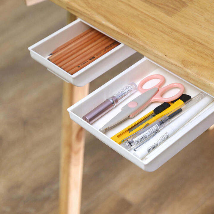 self-stick-desk-drawer-organizer-under-table-storage-solution-self-adhesive-drawer-organizer-under-desk-storage-tray-under-desk-pencil-tray