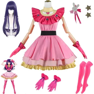 Anime Oshi No Ko Cosplay Ai Hoshino Ruby Akuamarin Arima Kana Costume Wig  Pink Lolita Dress Stage Skirt Halloween Party Outfit