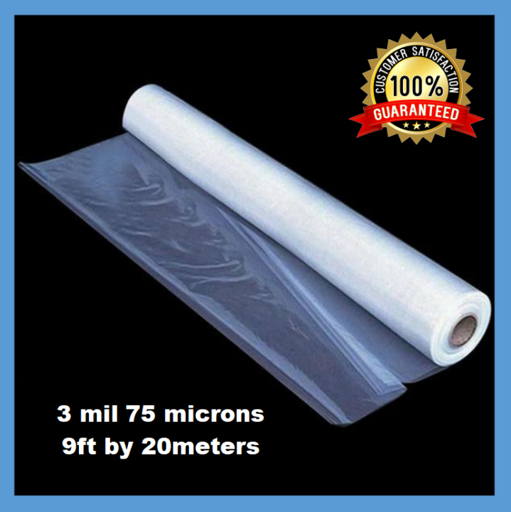 UV Plastic Sheet for Greenhouse (3 mil 75 Microns) 9ft x 20 Meter
