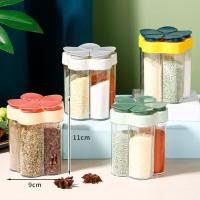 5 In1 Seasoning Bottle Sealed Jar Moisture-proof Flip Label Seasoning Barbecue With Can Seasoning Bottle Cover E5T2