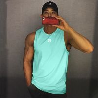 2022 Mens fitness gyms Tank top men Fitness sleeveless shirt Male mesh breathable Sports vest Undershirt Gyms Running vest men