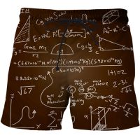 Hot New mathematical formula 3D Print Mens Beach Shorts Summer Swim Shorts Fashion Personality Men Swimming Trunks Short 2021 Swimwear
