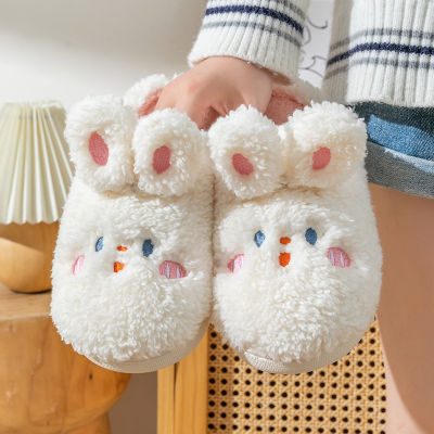 Baotou Cotton Slippers Womens Indoor Home Exterior Wear Internet Popular Cute Rabbit Girl Slippers HZFWS4849