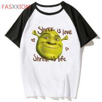 Shrek เสื้อยืดสีขาวคู่ผู้ชายเสื้อยืดเสื้อยืดเสื้อลำลองเสื้อยืด Streetwear วินเทจ