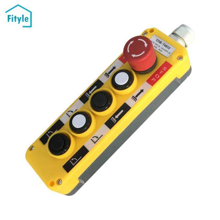 Fityle Hoist Crane Pendant Control Station Push Button Switch Emergency