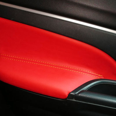 For Mitsubishi ASX 2013 2014 2015 2016 4PCS Interior Microfiber Leather Door Panel Armrest Cover Protection Trim