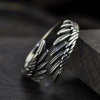 ▨ Thai silver restoring ancient ways is the angel wing ring couple friends men and women to buddhist monastic discipline individuality creative valentines day gifts jewelry lovers