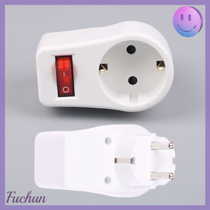 fuchun-1ชิ้นตัวแปลงปลั๊กต่อจ่ายไฟหลอดไฟ16a-250v