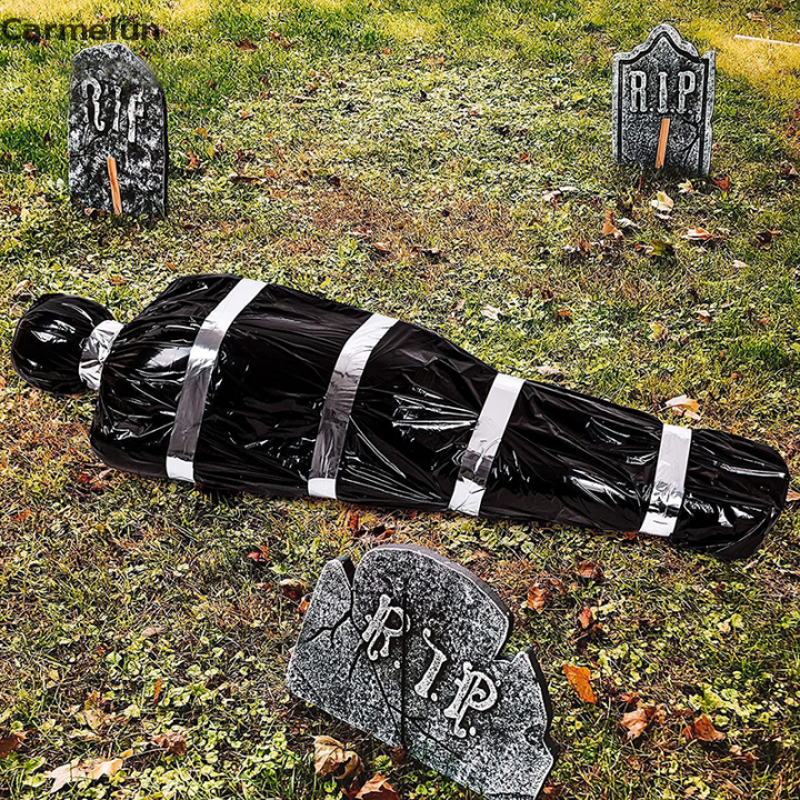 carmelun-ศพปลอมน่ากลัวในถุงศพผีสิงตกแต่งบ้านผีสิงตกแต่งบ้านกลางแจ้งสำหรับสวนลานกลางแจ้งสนาม