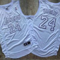 เสื้อแจ็กเก็ตชุดกีฬาบาสเกตบอลปักแบบหนาสีขาว NbaKobe เสื้อยืดคริสต์มาส Lakers No. 24โกเบไบรอันท์ชุดกีฬาบาสเกตบอล