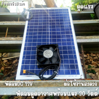 พัดลมระบายอากาศร้อนระบบโซล่าเซล พัดลมโซล่าเซลล์ พัดลม 4.5 นิ้ว พร้อมแผง 30W solacell Active AirFlow system