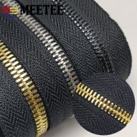 ❐ 2/4Meter Meetee 5 Metal Zipper Without Slider Double Pull Garment Luggage DIY Zip Sewing Crafts Clothing Bags Zips Accessories