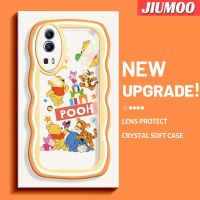 เคส JIUMOO สำหรับ VIVO Y72 5G Y52 5G Y75s 5G เคสการ์ตูนรูปสัตว์มีความสุขลายคลื่นขอบซิลิโคนของเหลวแบบดั้งเดิมเคสโทรศัพท์ตัวปกป้องกล้องถ่ายรูปเลนส์คลุมทั้งหมดเคสฝาหลังเคสนิ่ม