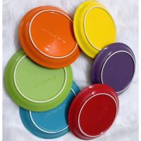 French LE CREUSET Cool Color 18CM23CM Stoneware Porcelain Plate Rainbow Plate Disc Flat Plate Cutlery Steak Plate