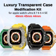 Luxury Transparent Modification Kit Case for Apple Watch Ultra 49mm DIY