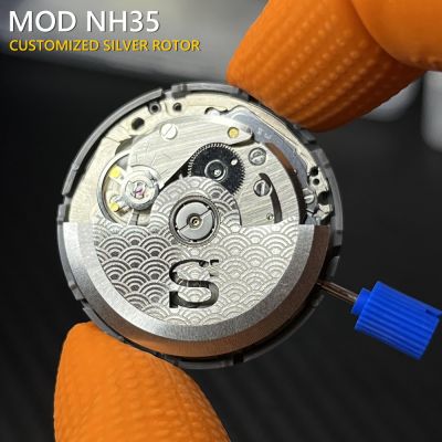 hot【DT】 Top NH35 with Hollow Rotors Oscillating Weight NH35A Mechanical Movt Jewels