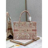 Diontike BOOK TOTE สีชมพู TOILE DE JOUY CORTINA ถุงเย็บปักถักร้อย1286/1296