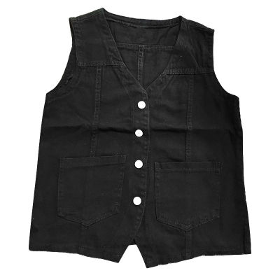 Womens Vest Plus Size Matching Denim Vest 4XL 5XL Korean Style Summer Sleeveless Short Bomber Coats Jeans