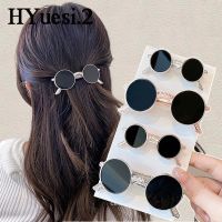 Fashion Glasses Shape Hairpin Creative Round Metal Sunglasses Hair Clips Barrettes Women Girls Cute Headwear