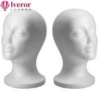 LVEROR หุ่นโฟมหุ่นหัวผู้หญิง แบบพกพา สีขาว สําหรับวางวิกผม หมวก แว่นตา QC7311036