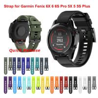 [HOT JUXLLKBKOW 514] 26 22มม.สำหรับ Garmin Fenix 6 6S 6X 7X 7 Pro 5 5X 5 S Plus 3HR 935ซิลิโคน Fenix7X Fenix7Watch Easyfit สายคล้องข้อมือ