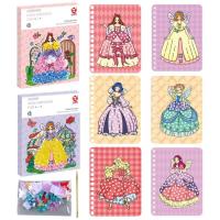 Educational Poke Painting Childrens Painting Hundred Change Dress Princess Arts and Crafts Supplies Art Kits for Kids Summer Crafts custody