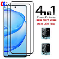 SGP กระจกโค้ง3D 4in1ไฮบริดสำหรับ Vivo V25 Pro 5G กระจกเทมเปอร์ป้องกันแบบเต็มหน้าจอฟิล์มเลนส์ Vivo V25 Pro V25 V25E Vivo V27 Pro V27 V27E ฟิล์มป้องกันหน้าจอ