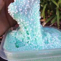 60ML Slime Toy Antistress Spongy Rainbow Fluffy Crunchy Foam Beads Putty Kids Lizun Toys Slime Relax Gifts Clay Slime