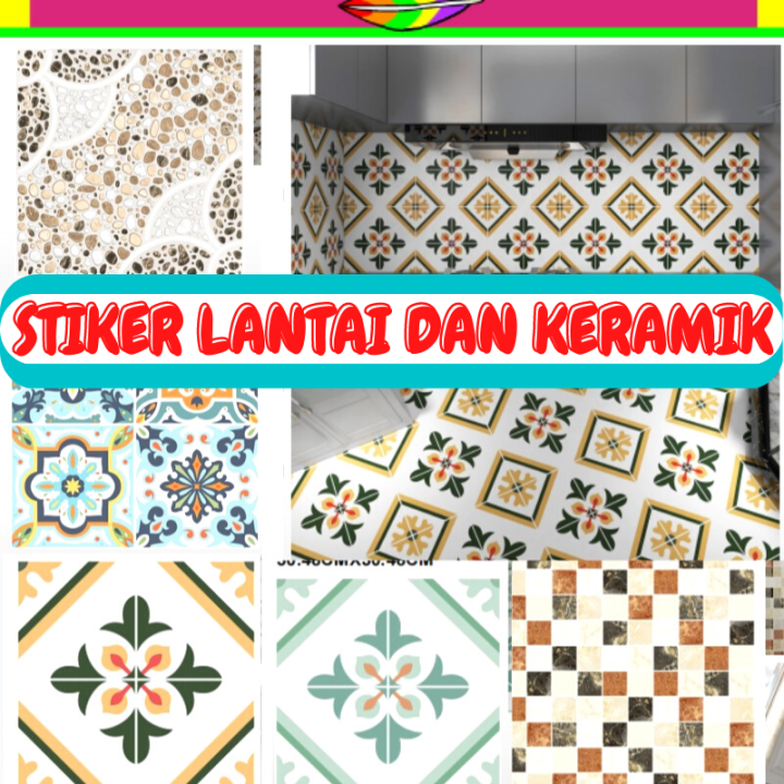 STIKER LANTAI DINDING KERAMIK MOTIF MODEL TRZ TERRAZZO TERAZO DEKORASI