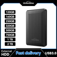 Unionsine HDD 2.5 "ฮาร์ดไดรฟ์เสริมแบบพกพา320Gb/500Gb/750Gb/1Tb จัดเก็บ USB3.0ใช้ได้กับ PC,Mac,Desktop,Macbook,TV