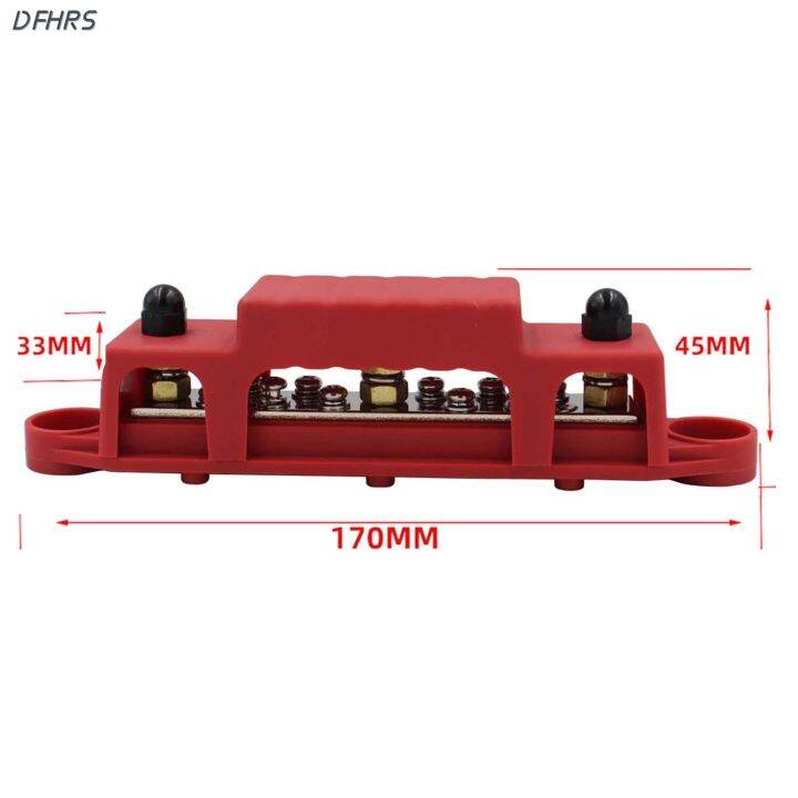 dfhrs-บล็อกขั้วต่อบัสบาร์กระจายพลังงานสกรู-m6-4ตัว48โวลต์สำหรับยานยนต์รถยนต์รถยนต์เรือ