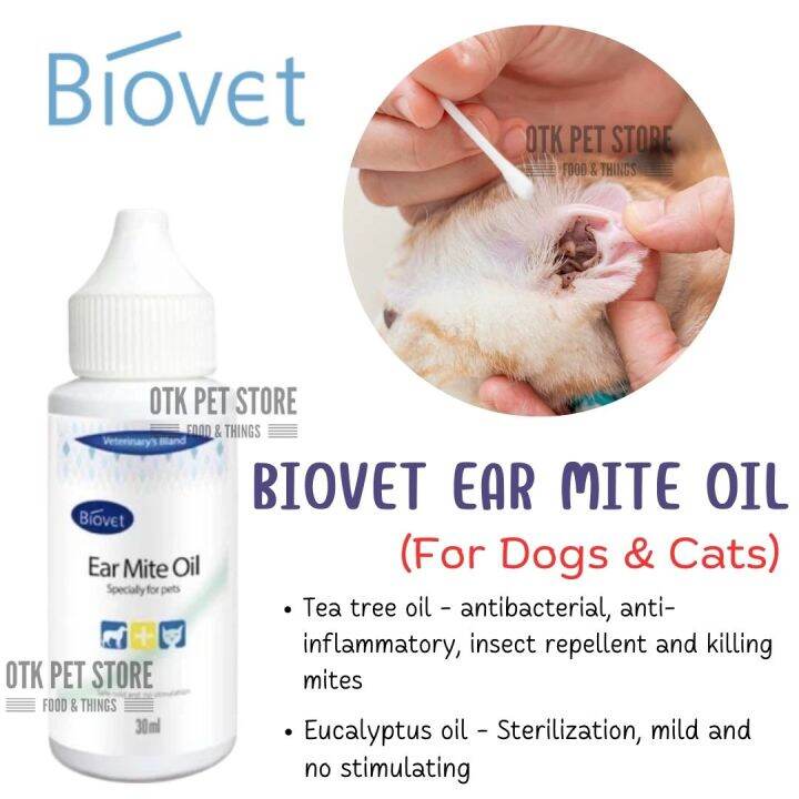 Biovet Ear Mite Oil For Cats & Dogs 30ml / Pet Ear Care Treatment Lazada