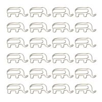 24-Count Elephant Paper Clamps File Clips Book Page Divider for Student Teacher