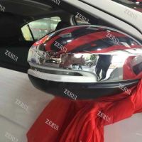 ZR สำหรับรถคาร์บอนไฟเบอร์เหล็กชุบโครเมี่ยมกระจกมองหลังฝาครอบช่องแอร์ Accs สำหรับ2015-2018 Honda CITY