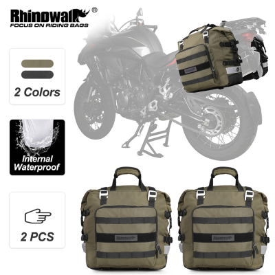 Rhinowalk กระเป๋าข้างรถจักรยานยนต์2ชิ้น,กระเป๋า20L ปล่อยมอเตอร์เร็วกระเป๋าที่นั่งหลังกันน้ำกระเป๋าถือเดินทาง Dalaman Tas ใหม่