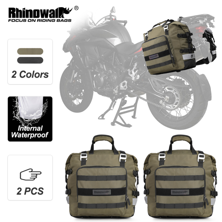rhinowalk-กระเป๋าข้างรถจักรยานยนต์2ชิ้น-กระเป๋า20l-ปล่อยมอเตอร์เร็วกระเป๋าที่นั่งหลังกันน้ำกระเป๋าถือเดินทาง-dalaman-tas-ใหม่