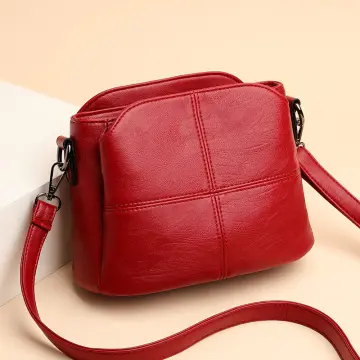 Red handbags online