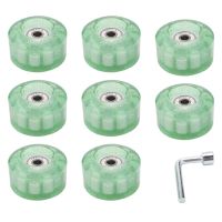 8 Piece Glitter Roller Skate Wheels Luminous Skate Wheels with Bearings Installed 32 x 58 mm 78A